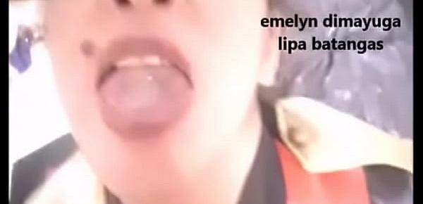 Emelyn dimayuga Lipa batangas takes huge load of cum